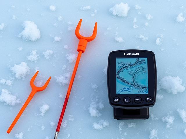 Ice fishing flasher and ice picks