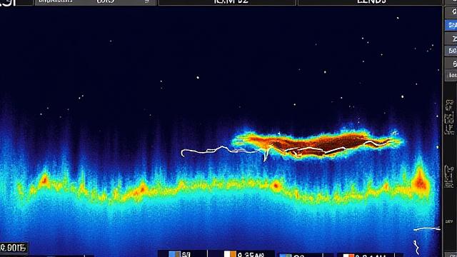 CHIRP sonar screen showing clear fish arches