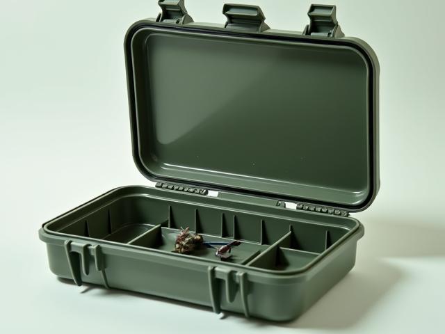 Fishing tackle box made from recycled materials