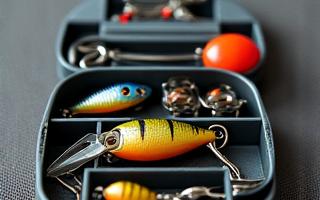 Compact tackle kit with essential fishing lures and tools