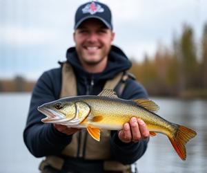 Angler with a walleye caught in Edmonton's river valley